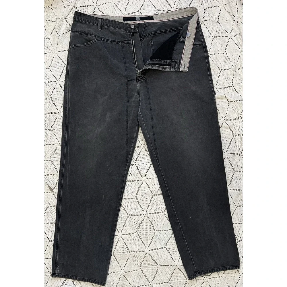 Girbaud Vintage Black Jeans Size 44L Streetwear  Faded Utility Denim Y2K Relaxed